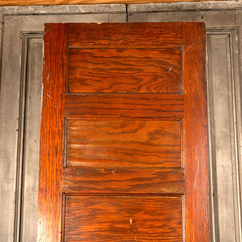 #44708 30x89 Antique Oak 6 Panel Interior Door image 6