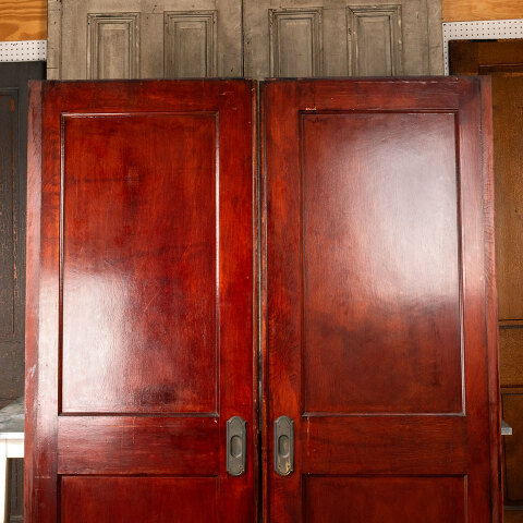 #44851 62x80 Salvaged Antique 2 Panel Pocket Doors image 6