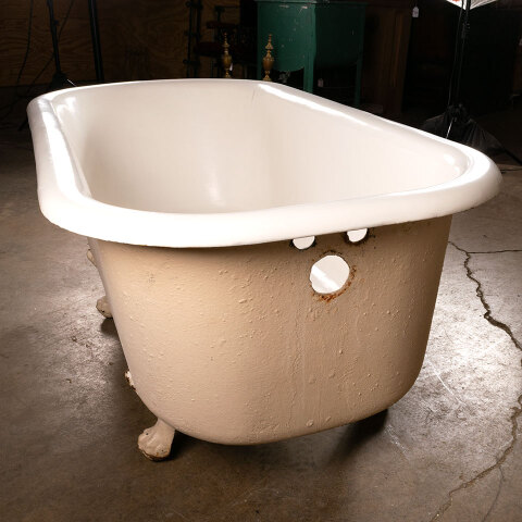 #44874 30x60 Antique Cast Iron Clawfoot Bathtub image 8