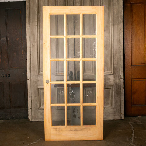 #45038 36x80 Modern 15 Lite Wood French Door image 4