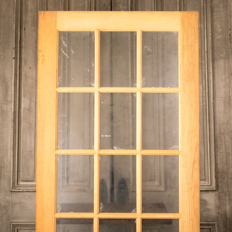 #45040 36x80 Modern 15 Lite Wood French Door image 2