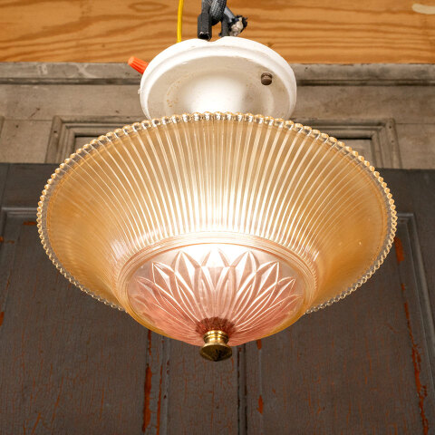 #45204 Vintage Flush Mount Single Light Chandelier image 4