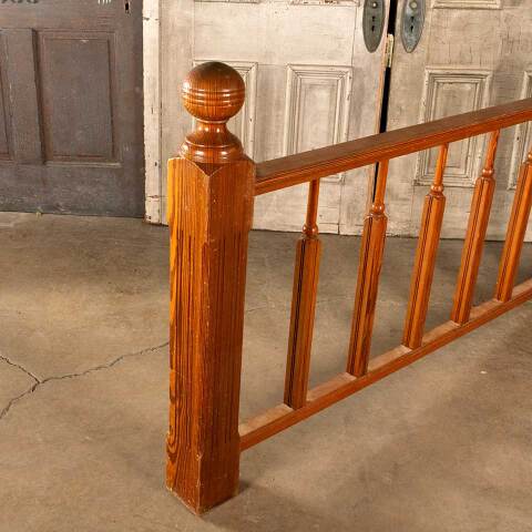 #45868 Antique Pine Balustrade Railing & Newel Post image 2