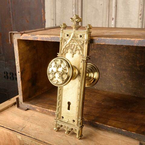 #46018 Reproduction Brass Corbin Door Hardware Set image 2