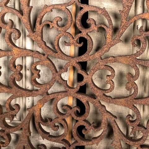 #46069 27x27 Antique Ornate Cast Iron Vent Cover image 3