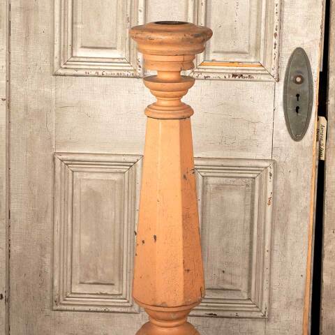 #46102 Salvaged Antique Wood Staircase Newel Post image 2