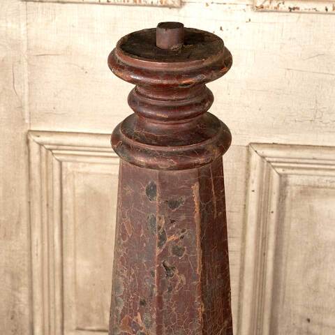 #46104 Salvaged Antique Wood Staircase Newel Post image 6