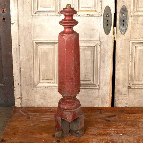 #46105 Salvaged Antique Wood Staircase Newel Post image 4
