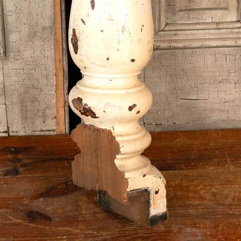 #46114 Salvaged Antique Wood Staircase Newel Post image 5