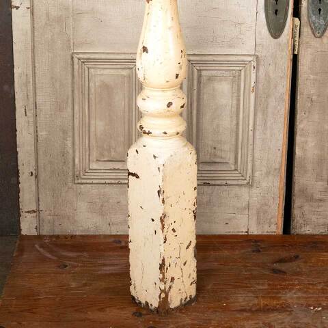 #46117 Salvaged Antique Wood Staircase Newel Post image 4