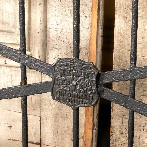 #46308 Antique Wrought Iron Garden Gate & Posts image 6