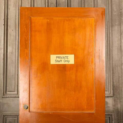 #46425 36x77 Salvaged 2 Panel Wood Interior Door image 2