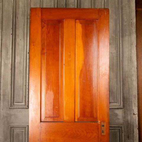 #46855 32x80 Antique Pine 4 Panel Interior Door image 2