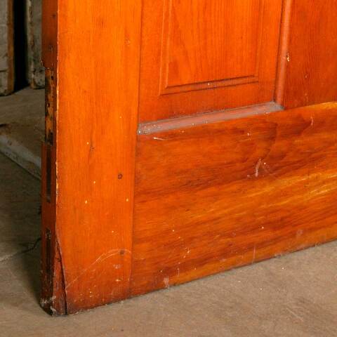 #46855 32x80 Antique Pine 4 Panel Interior Door image 4