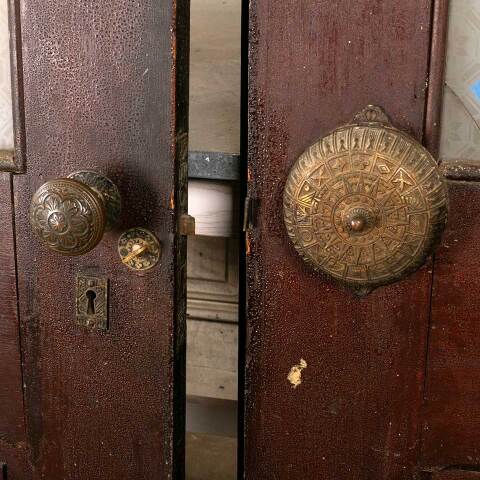 #46858 56x91 Salvaged Antique Victorian Entry Doors image 7