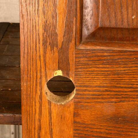 #46888 15x80 Salvaged 3 Panel Oak Interior Door image 8