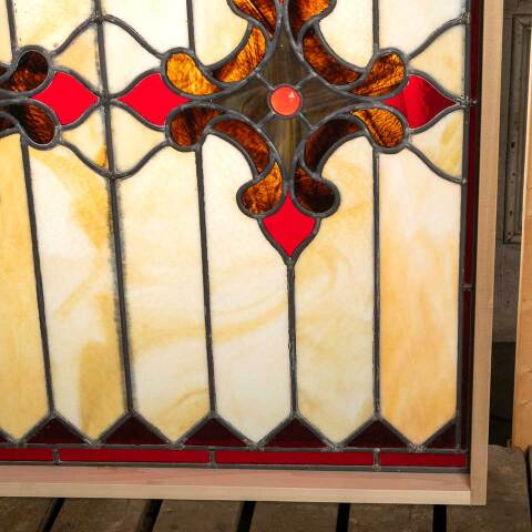 #47224 Salvaged Stained Glass Window Panel image 4