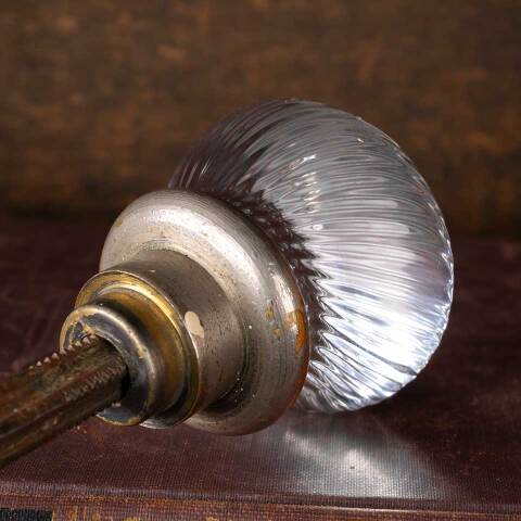 #47465 Antique Corbin Spiral Glass Doorknob Set image 5