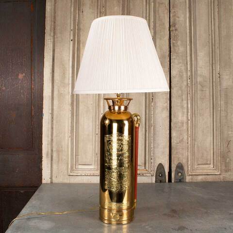 #47924 Antique Brass Fire Extinguisher Lamp image 2