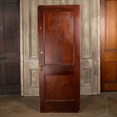 #48059 30x77 Antique 2 Panel Pine Interior Door image 5