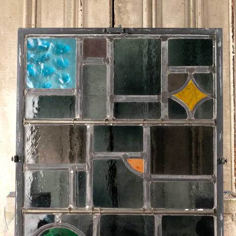 #48133 23x31 Vintage Stained Glass Window Panel image 5