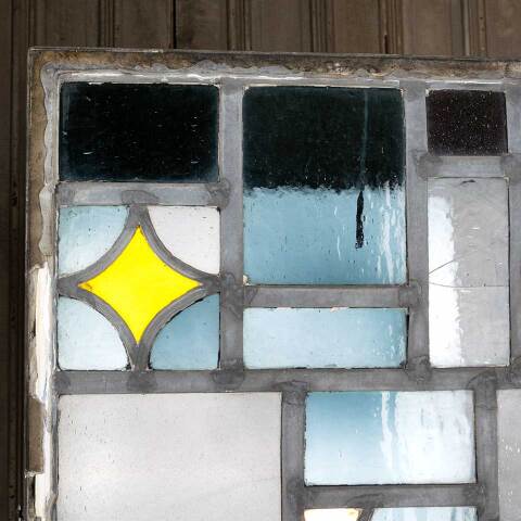 #48133 23x31 Vintage Stained Glass Window Panel image 3