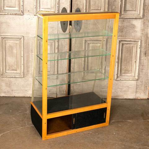 #48398 Antique Slant Front Glass Display Cabinet image 6