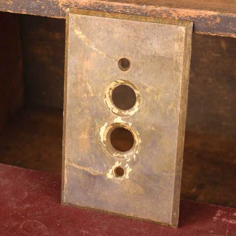 #48629 Antique Brass Push Button Light Switch Cover image 2