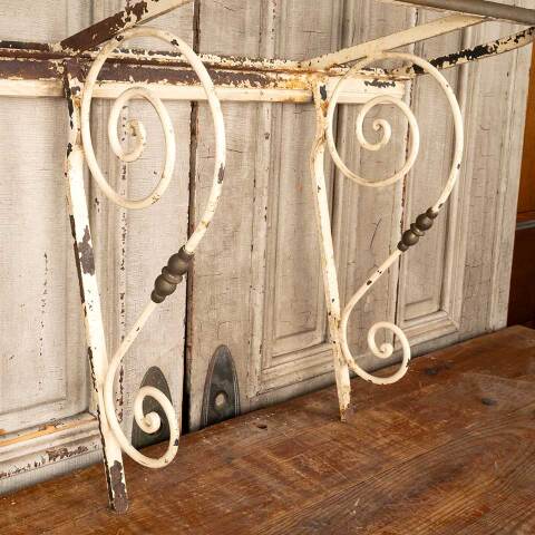 #48973 Antique Metal Shelf Frame with Brackets image 4
