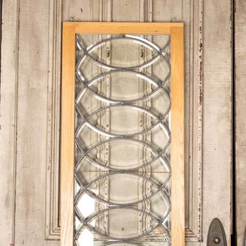 #49183 Antique Leaded Glass Transom Window Panel image 7
