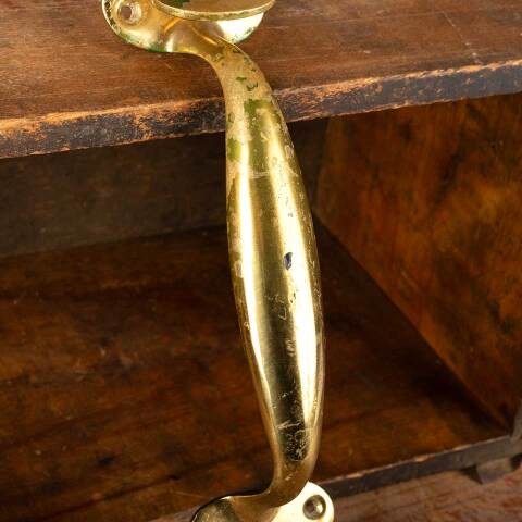 #49260 Antique Brass Entry Door Handle Hardware image 6