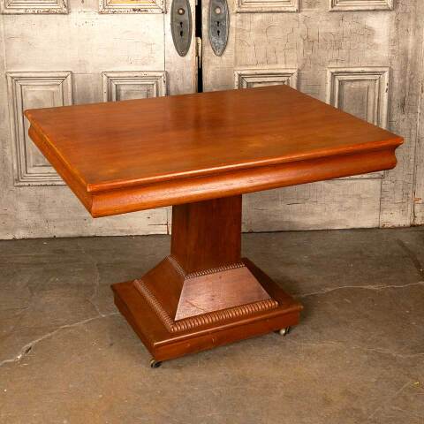 #49338 Antique Wood Library Table image 5