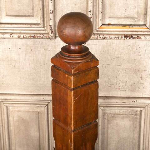 #49659 Salvaged Antique Wood Staircase Newel Post image 4