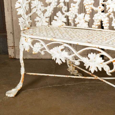 #49786 Antique Painted Cast Iron Garden Bench image 6