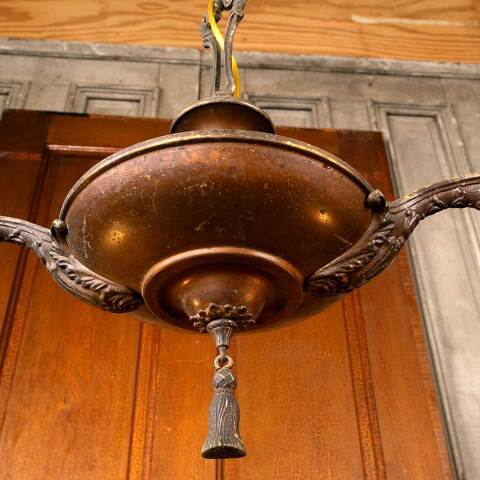 #50041 Salvaged Antique Victorian 2 Bulb Chandelier image 5