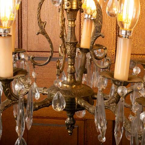 #50140 Antique 10 Bulb Chandelier Light Fixture image 4