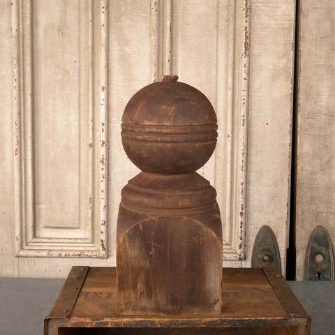 #50598 Antique Wood Staircase Newel Post Finial image 2