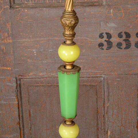 #50748 Antique Art Deco Jadeite Floor Lamp image 6