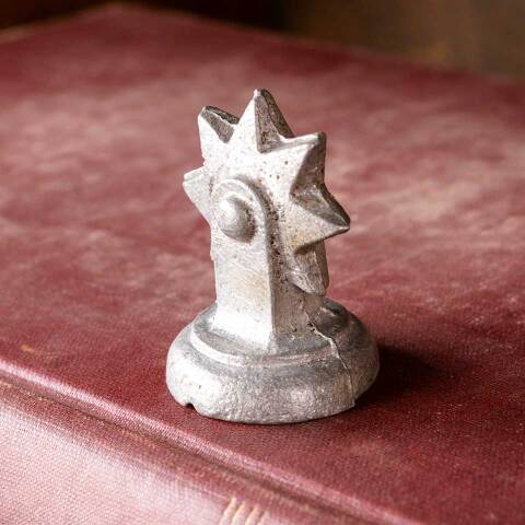 #50944 Vintage Cast Aluminum Spur Lamp Finial image 2