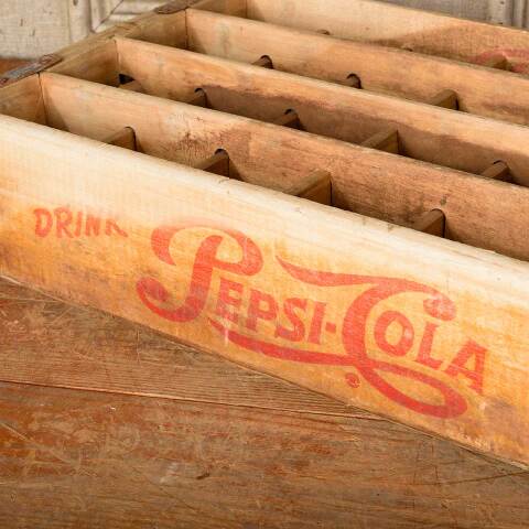 #50952 Antique PEPSI-Cola 24 Bottle Wood Crate image 2