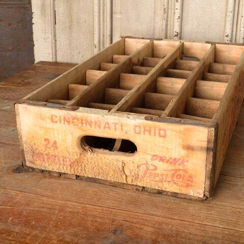 #50952 Antique PEPSI-Cola 24 Bottle Wood Crate image 3