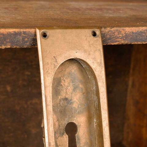 #51344 Antique Solid Bronze Pocket Door Pull image 3