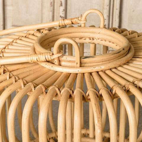 #51755 Bamboo Candle Holder Planter Basket image 5