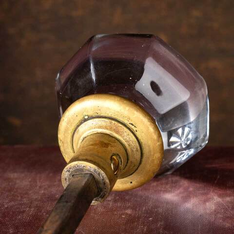 #51966 Antique Octagonal Glass Doorknobs Hardware image 7