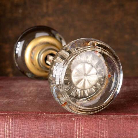 #51968 Antique 2" Round Glass Doorknobs Hardware image 4