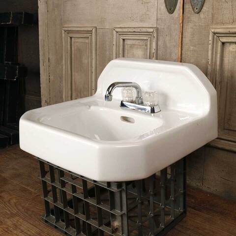 #51989 21x19 Antique Porcelain Bathroom Sink image 6