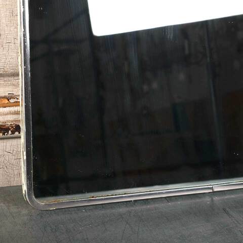 #51992 Salvaged Stainless Steel Framed Wall Mirror image 4