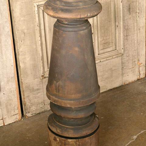 #52390 Salvaged Antique Turned Wood Newel Post image 3