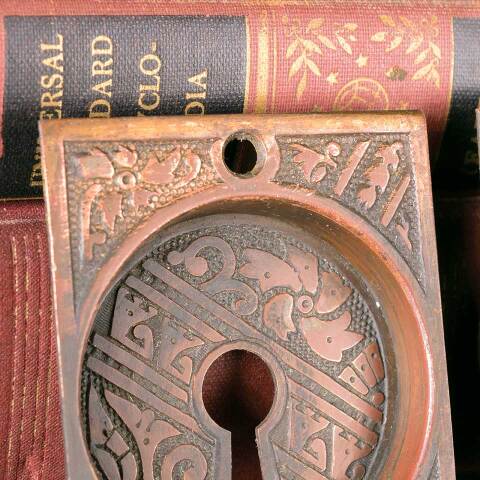 #52488 Antique Victorian Pocket Door Hardware Pulls image 4