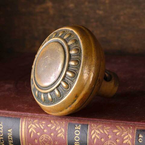 #52603 Antique Brass Egg & Dart Doorknob Hardware image 3